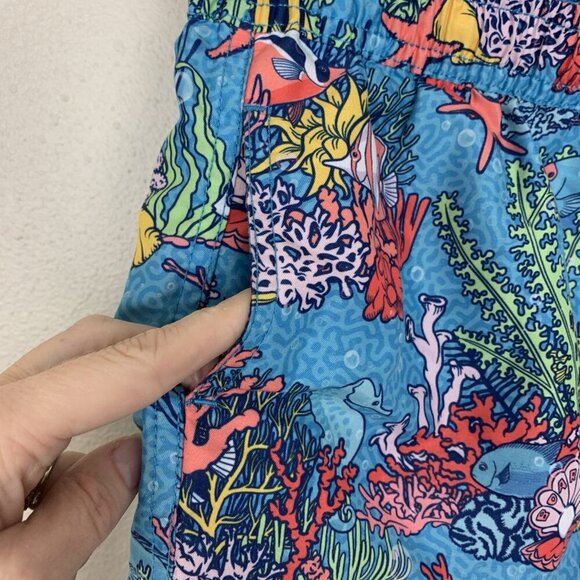 Boardies Boys 9 10 Swim Trunks Blue Fish Underwater Board Shorts Lined Colorful - Picture 6 of 16